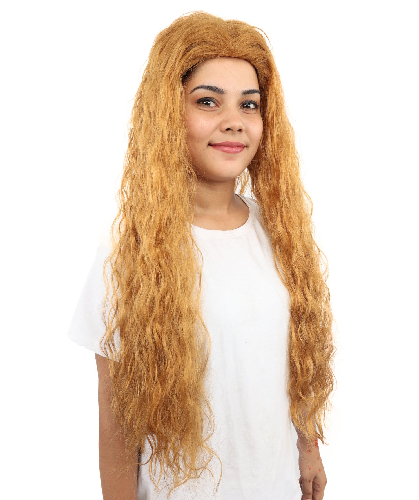 HPO Women's Colombian Pop Star Inspired Wig | Extra Long Wavy Blonde Hairpiece with Layers | Synthetic Wig for Cosplay, Halloween, Parties, Stage & Roleplay