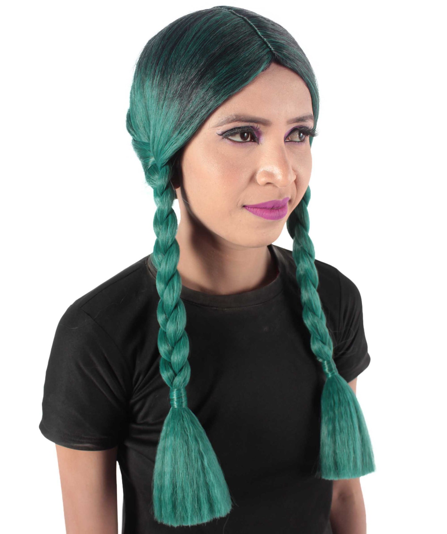 HPO Women's  Braided Gothic Wig | Multiple Color Collections TV Movie Wigs | Premium Breathable Capless Cap