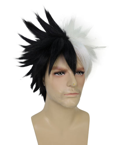 HPO Men's Japanese Superhero Manga Dark-green Spiked Wig
