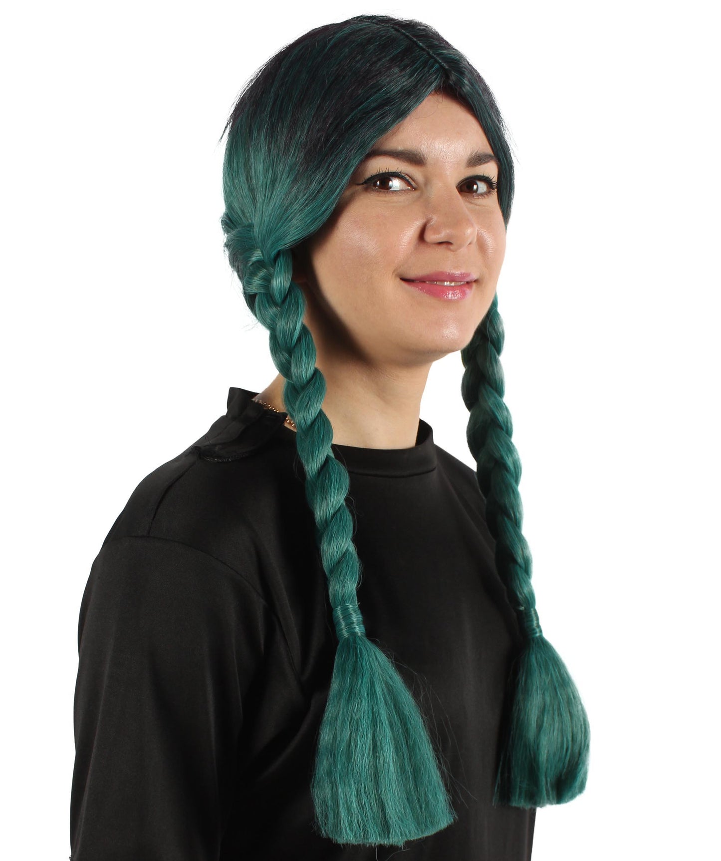HPO Women's  Braided Gothic Wig | Multiple Color Collections TV Movie Wigs | Premium Breathable Capless Cap