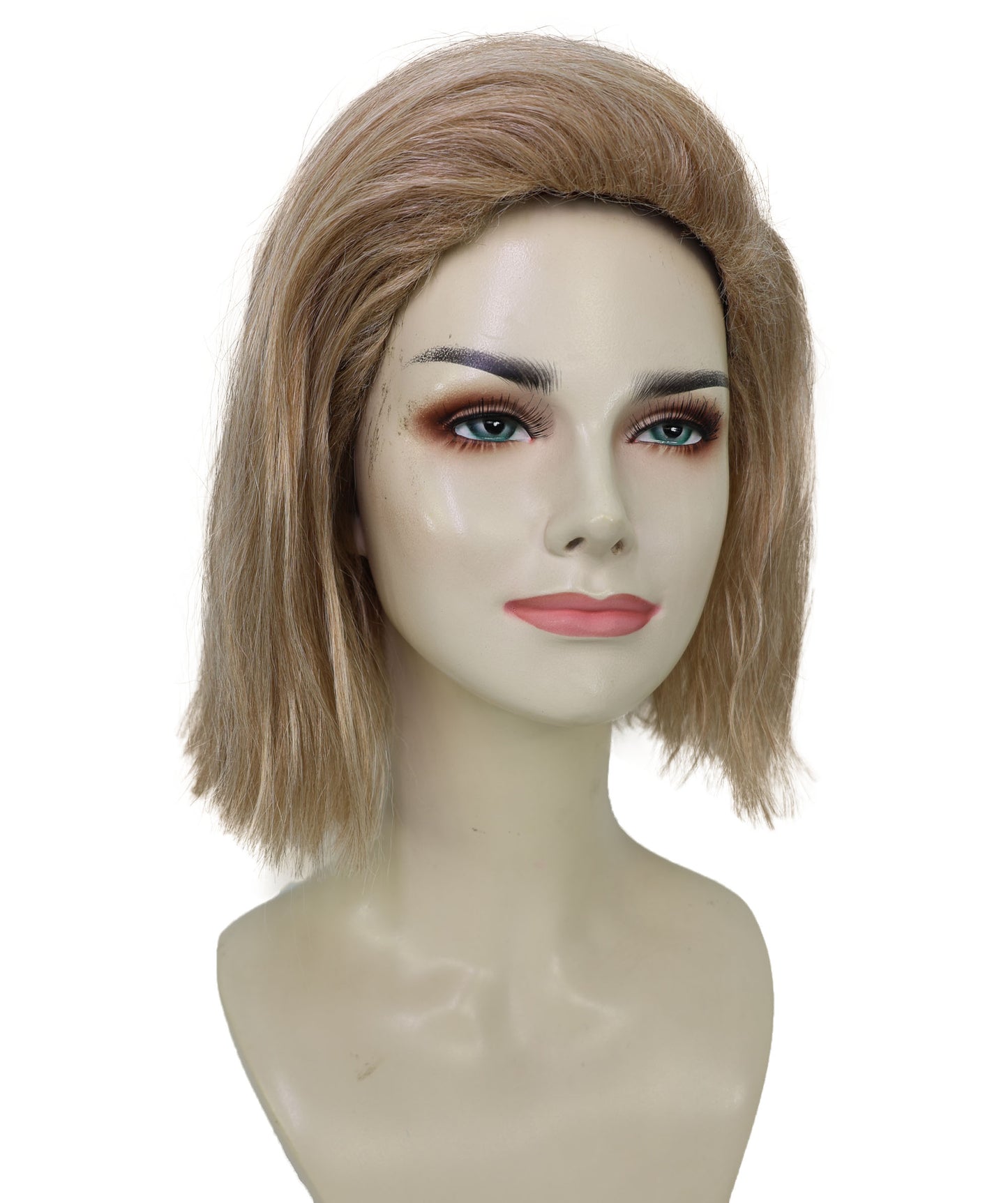 Adult Women's 10" Inch Short Length Halloween Cosplay Ombre Pop Star Fireworks Costume Wig, Synthetic Soft Fiber Hair | Multicolor Options | HPO