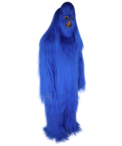 HPO Unisex Extreme Hairy Person Costume, Mask and Bundle - Full-Body Hair Suit Extra-Long Ash Brown Costume Wig for Halloween, Cosplay & Parties