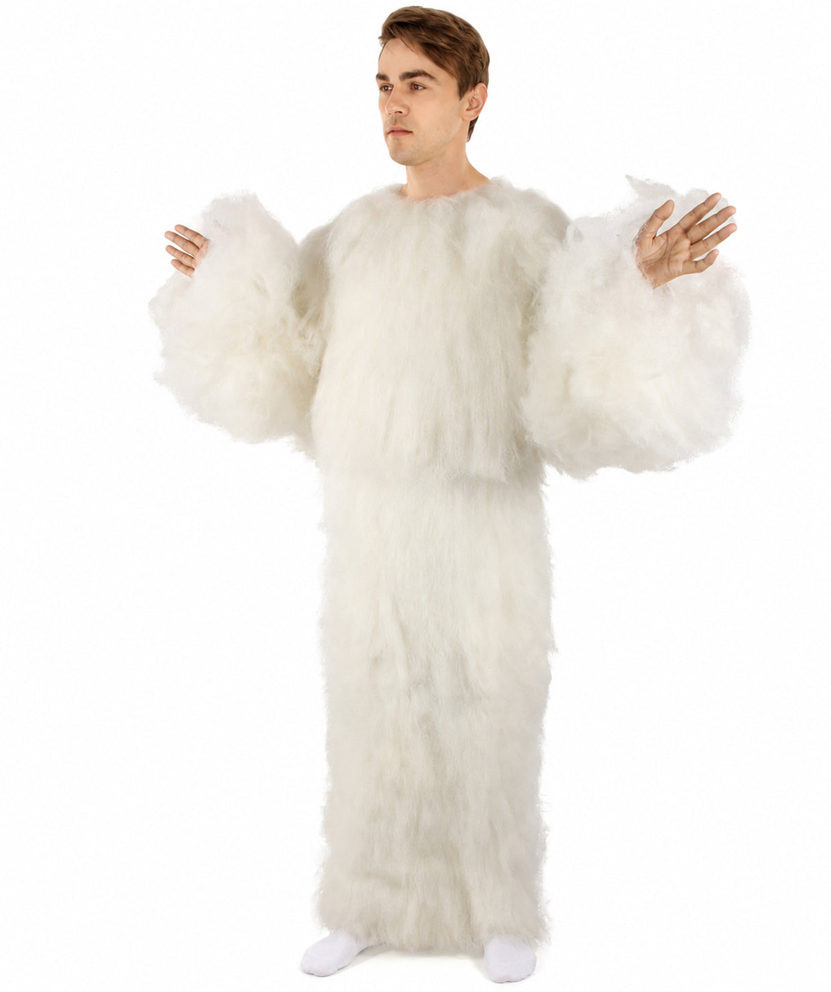Unisex White Furry British TV Naughty Cloud Costume | Best for Halloween | Flame-retardant Synthetic Fiber