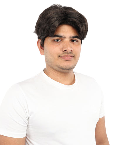 HPO Men's Lightweight Synthetic Short Dark Brown Wig | Natural Style & Capless Cap | Ideal for Halloween, Cosplay Drama, Theater & Party Looks