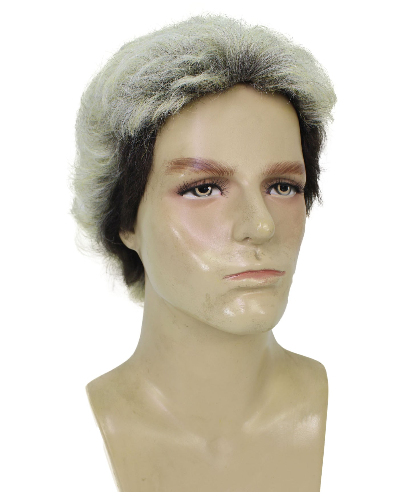 HPO Adult Men’s Sporty Natural-Looking Voluminous Short Blonde Curly Wig | Ideal for Sporty & Casual Look | Flame-retardant Synthetic Fiber