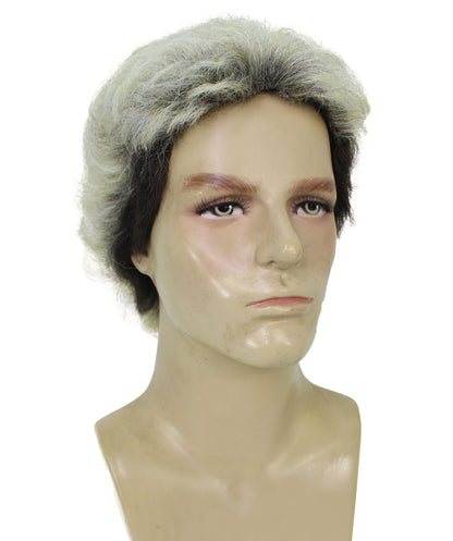 HPO Adult Men’s Sporty Natural-Looking Voluminous Short Blonde Curly Wig | Ideal for Sporty & Casual Look | Flame-retardant Synthetic Fiber