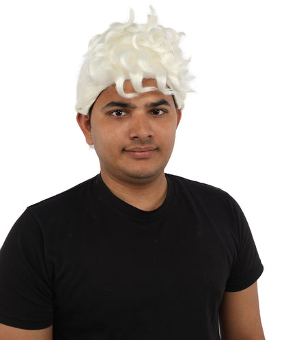 HPO Men’s Dark Brown Wig | Messy, Textured Look for Casual, Fun Styles | Ideal for Halloween, Cosplay and Themed Parties