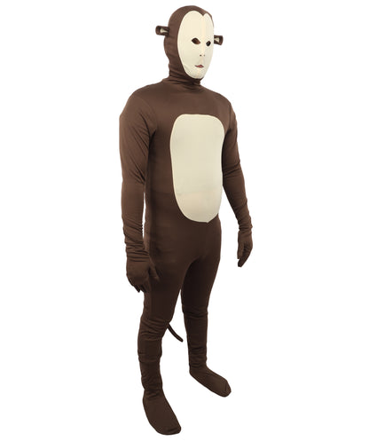 HPO Unisex Spandex Full Body Zentai Brown Costume| Stretchy and Comfortable Bodysuit