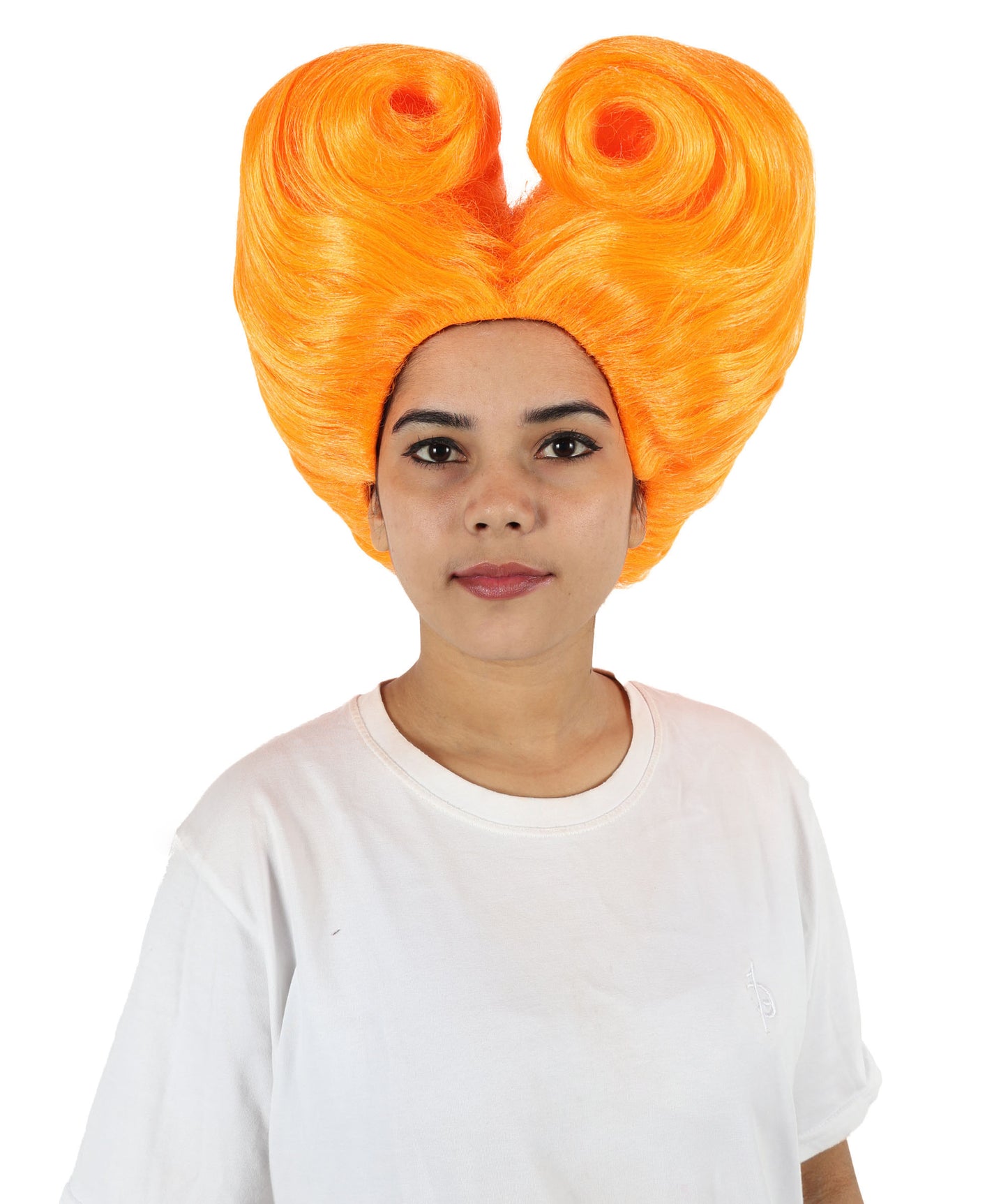 Women’s Supermodel Horn-shaped White Hair Updo Full Wig I Perfect for Halloween I Flame-retardant Synthetic Fiber