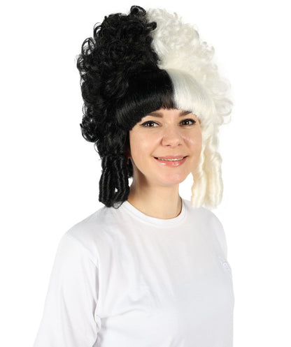 Womens French Colonial Marie Antoinette Wig | Neon Pink Historical Cosplay Wigs | Premium Breathable Capless Cap