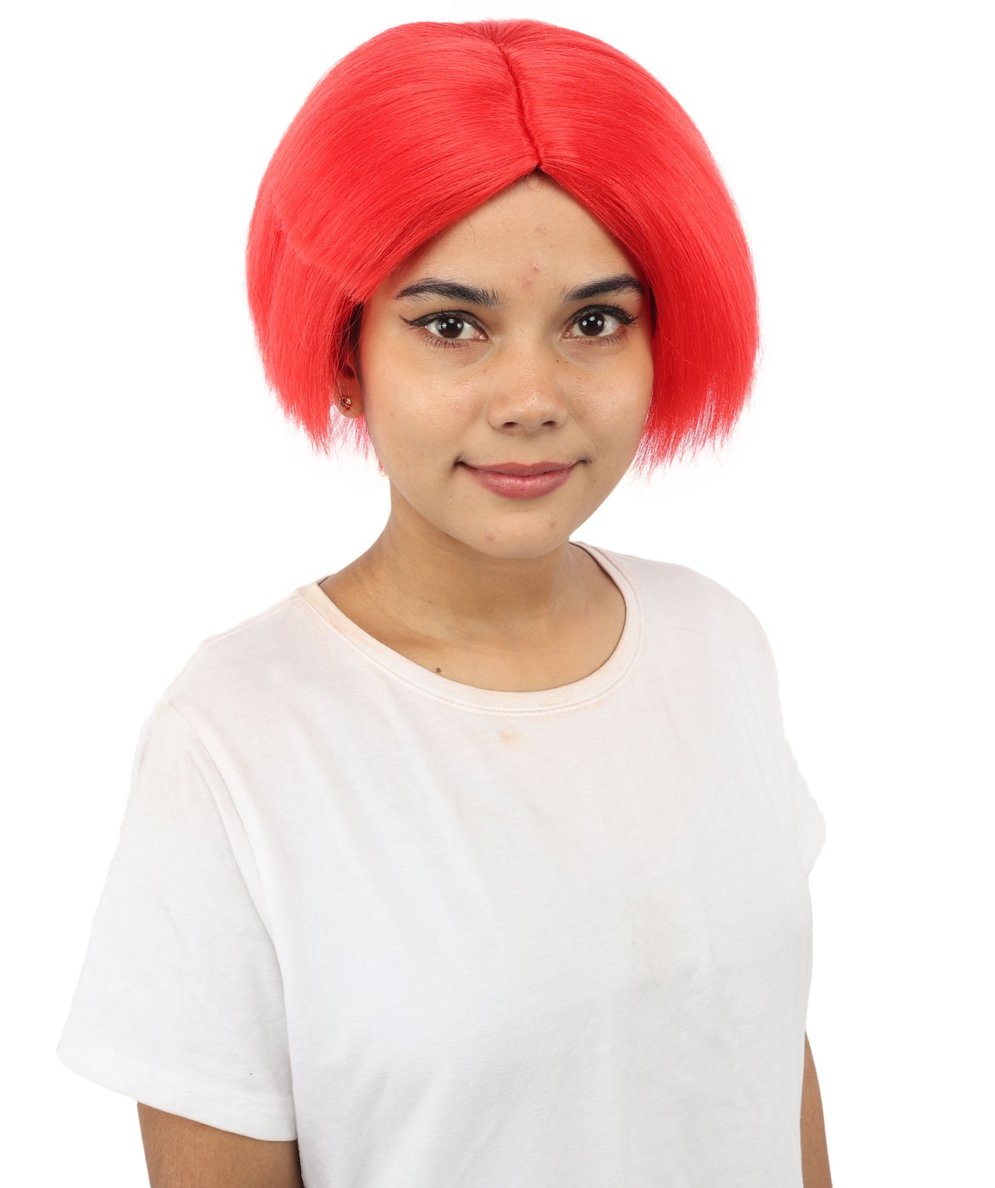 HPO Women’s Neon Yellow Bob Wig with Bangs—Bright Straight Cut Wig | Celebrity Inspired Hairpiece for Party, Halloween and Cosplay