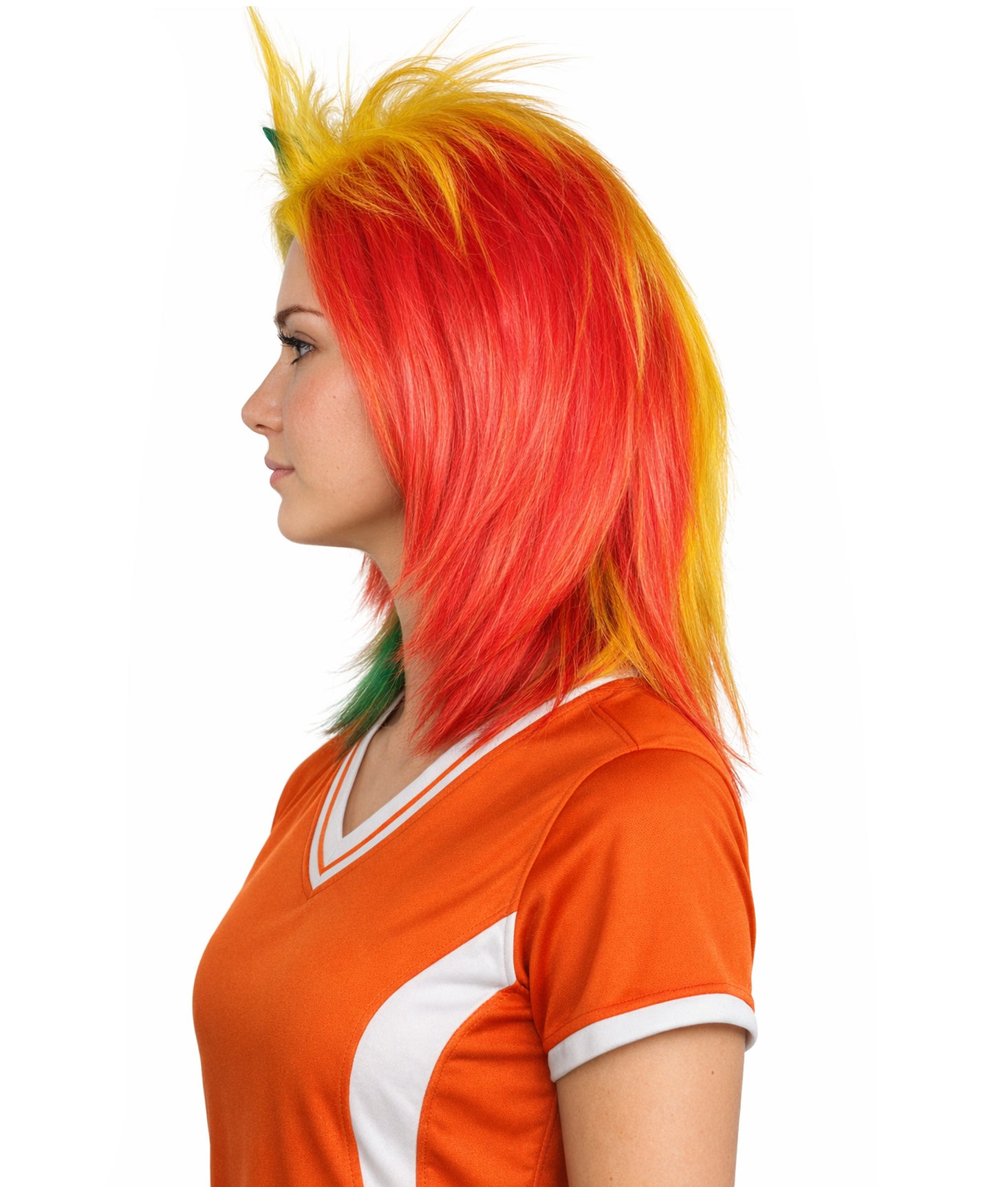 Senegal Flag Sports,80's Mullet Wig | Premium Breathable Capless Cap