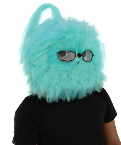HPO Unisex Blue Furry Monster Costume, Mask and Bundle Set | Full Body Fur Costume with Matching Mask | Soft Plush Halloween Cosplay Outfit for Parties, Mascots & Performers