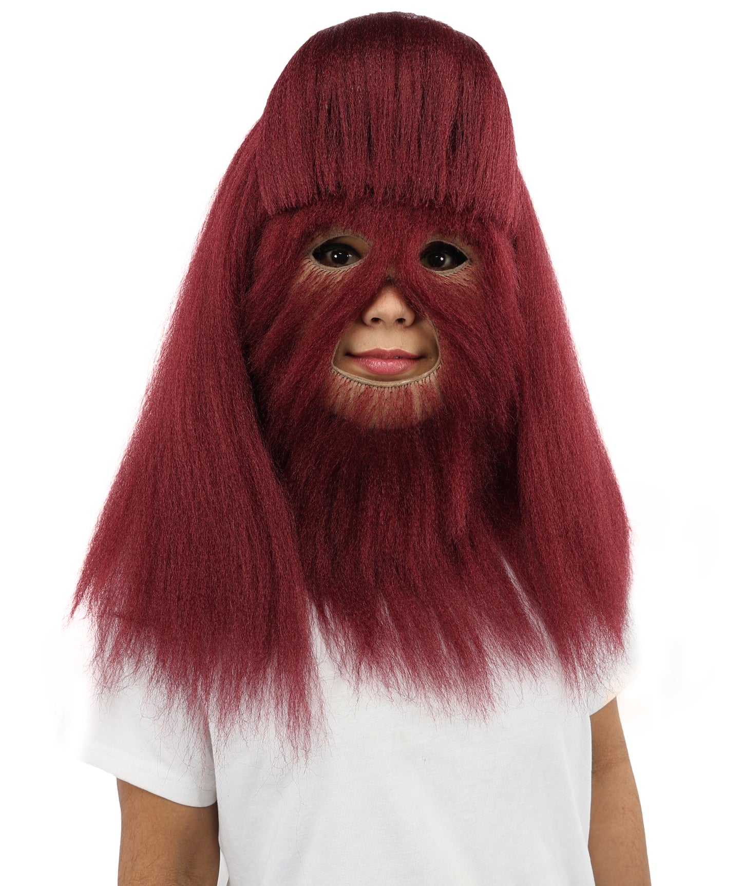 HPO Teen Extreme Hairy Person Costume Bundle & Mask Set - Full-Body Hair Suit Extra-Long Costume Wig for Halloween, Cosplay & Parties - Multiple Color Options