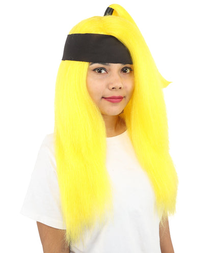 Women's High Ponytail Ninja Wig | Multiple Color Options | Create of synthetic fiber, long straight texture with top-tied fountain, breathable base | Cosplay, Halloween, theater, party, performance, costume events