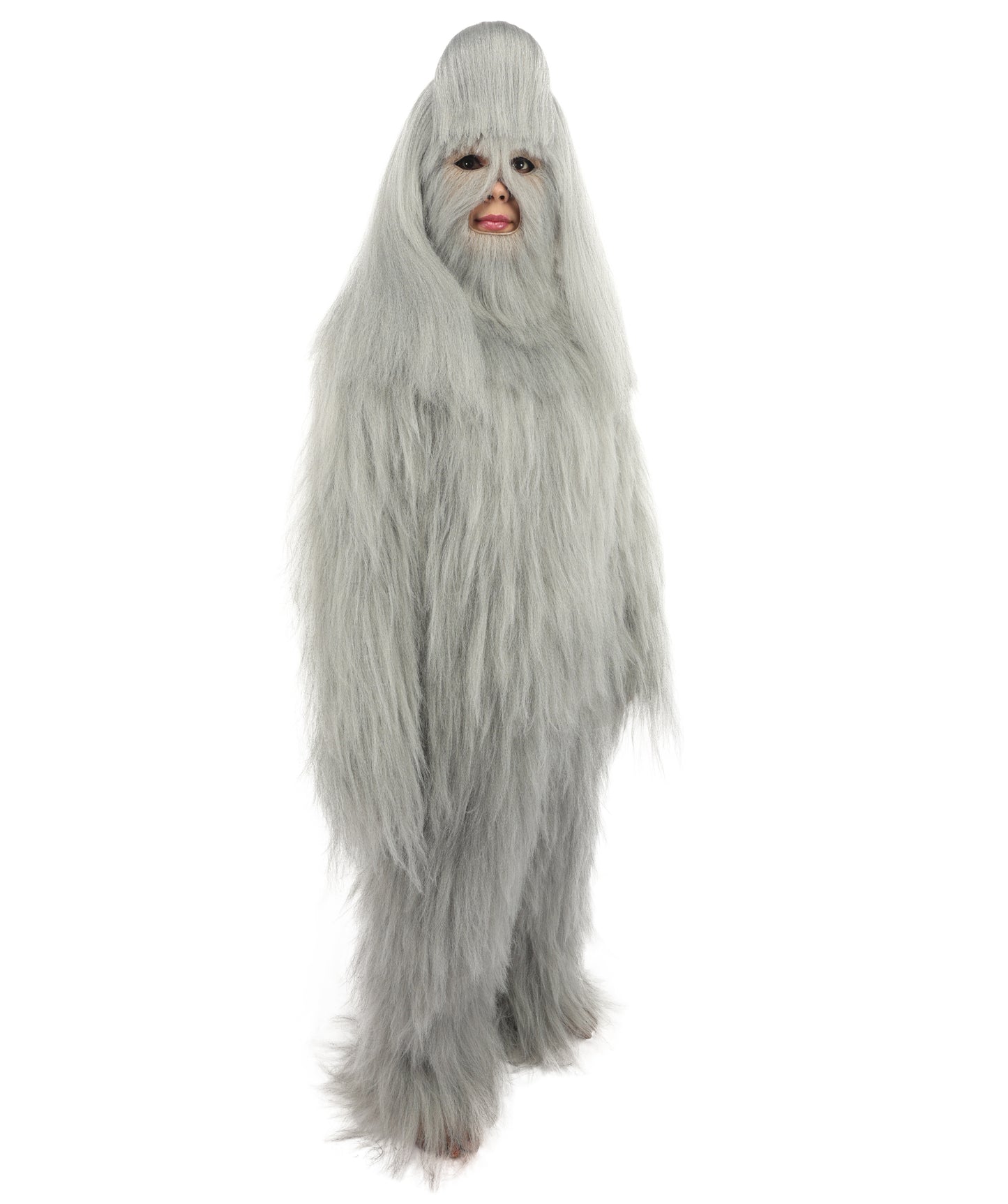 HPO Teen Extreme Hairy Person Costume Bundle & Mask Set - Full-Body Hair Suit Extra-Long Costume Wig for Halloween, Cosplay & Parties - Multiple Color Options