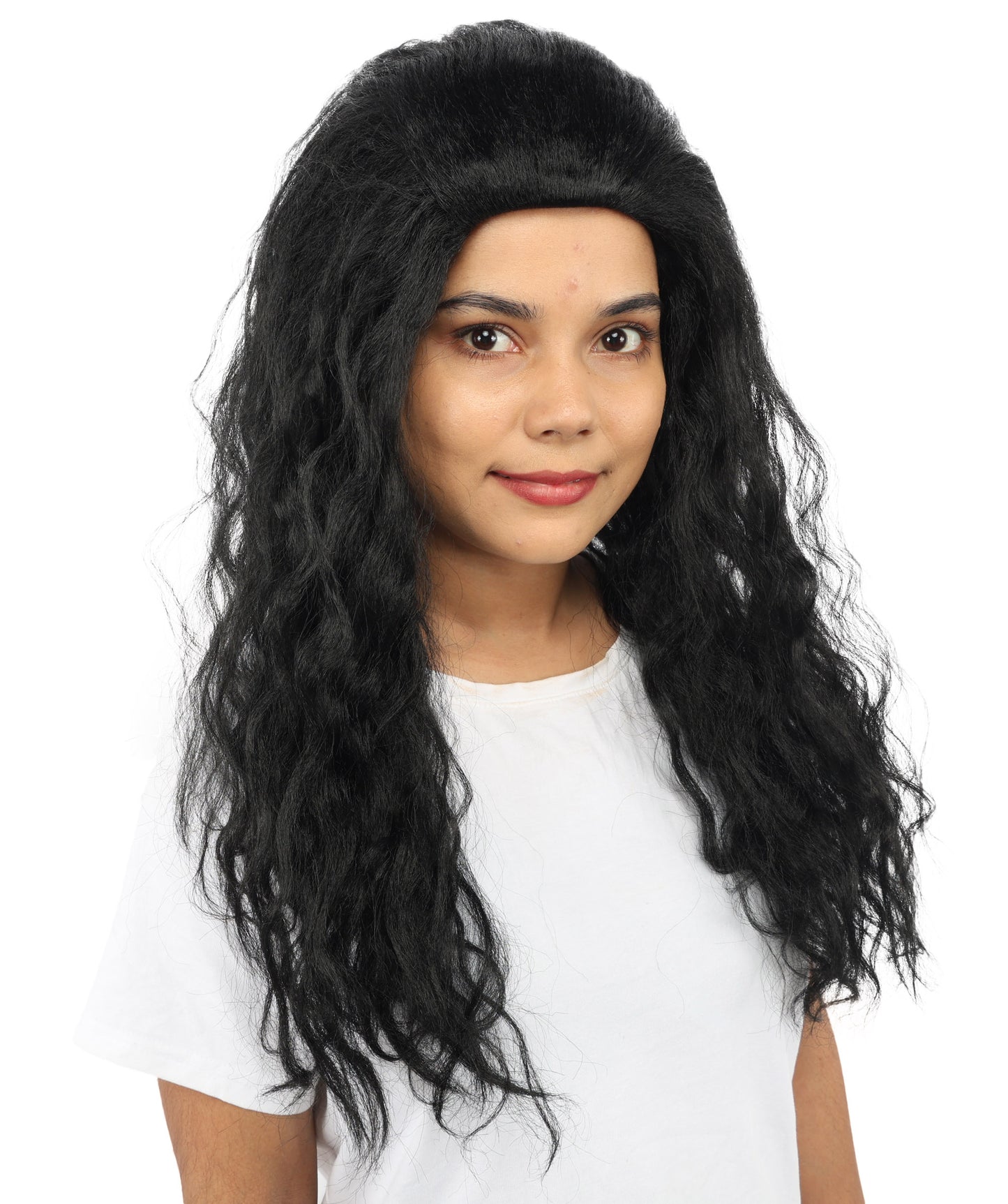 HPO Women’s Pink Long Wavy Wig | 25 Inch Long Hair with Capless Cap Design | Ideal for Playful at Halloween Cosplay, and Themed Parties