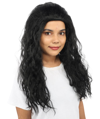 HPO Women’s Pink Long Wavy Wig | 25 Inch Long Hair with Capless Cap Design | Ideal for Playful at Halloween Cosplay, and Themed Parties