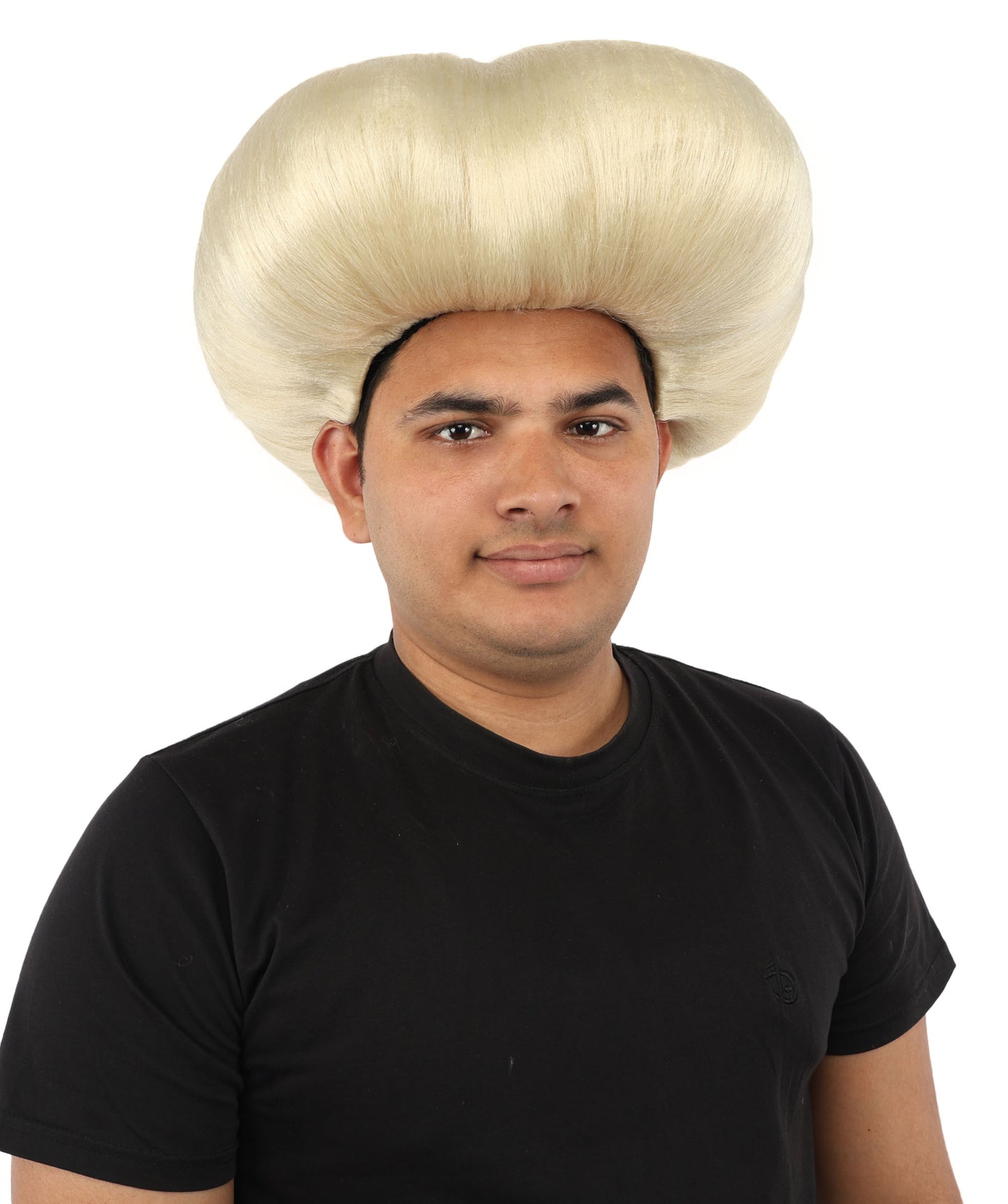 HPO Men's Mad Scientist Wig | High Volume White Vertical Hair with Faux Bald Cap Top & Structured Styling | Halloween Costume Party Theater Prop & Dress Up Accessory | Multicolor Options