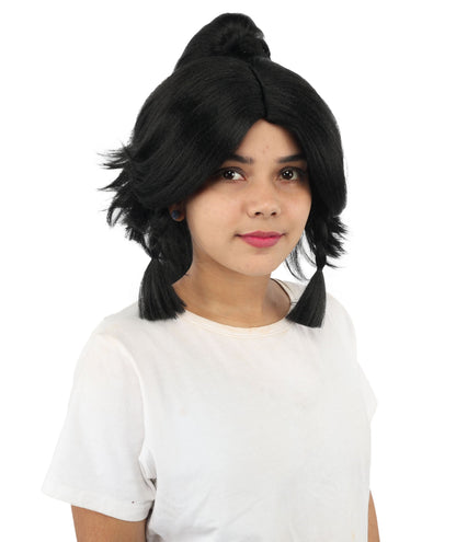 HPO Adult Women's Alien Nature Spirit Hair | Multiple Color Options | Soft Textured Bob with Beaded Braids, Heat Resistant Synthetic Fiber & Breathable Mesh | Halloween, Fantasy Roleplay, Themed Party, Theater & Carnival