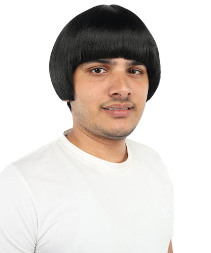 Adult Men’s Earfquake-Inspired Retro Blue Suit Costume & Multiple Bob Wig Bundle | Included sunglass | Bold Retro Look for Cosplay & Costume Events