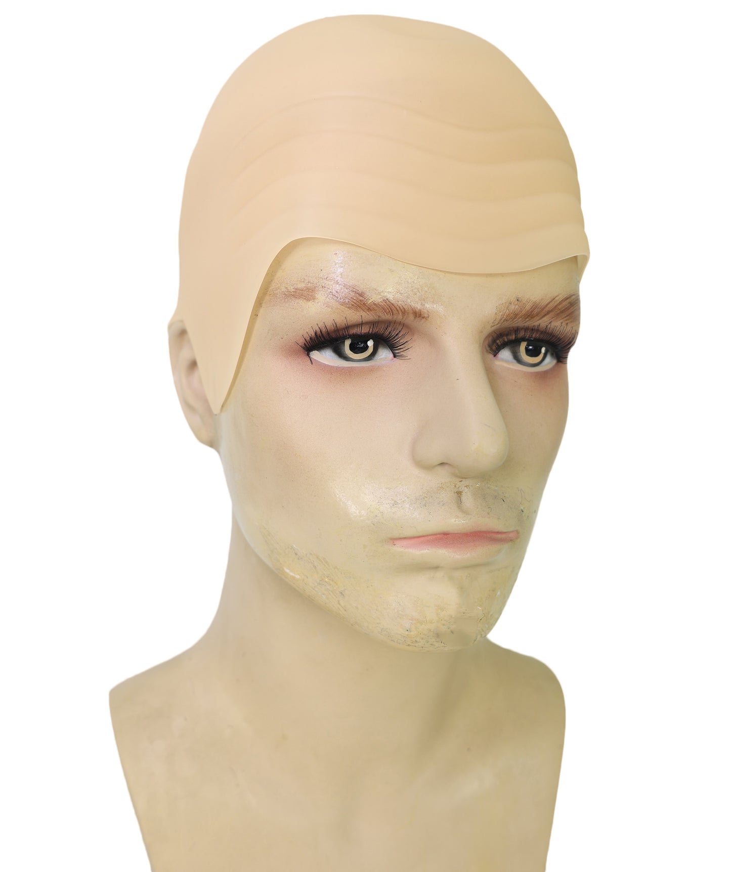 HPO Adult Men's Mr Worldwide Instant Kit Superstar Fleshcolor Bald Cap |Not Included sunglasses | Cosplay Facial Hair |Perfect for Pop lovers