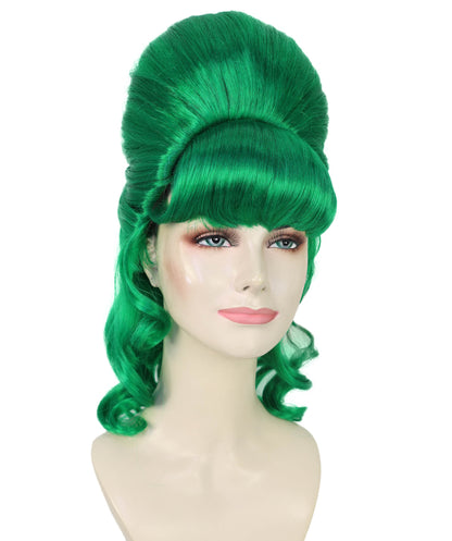HPO Women's Class 60's Brown Half Updo Wig with Ponytail | Halloween  Wig | Flame-retardant Synthetic Fiber