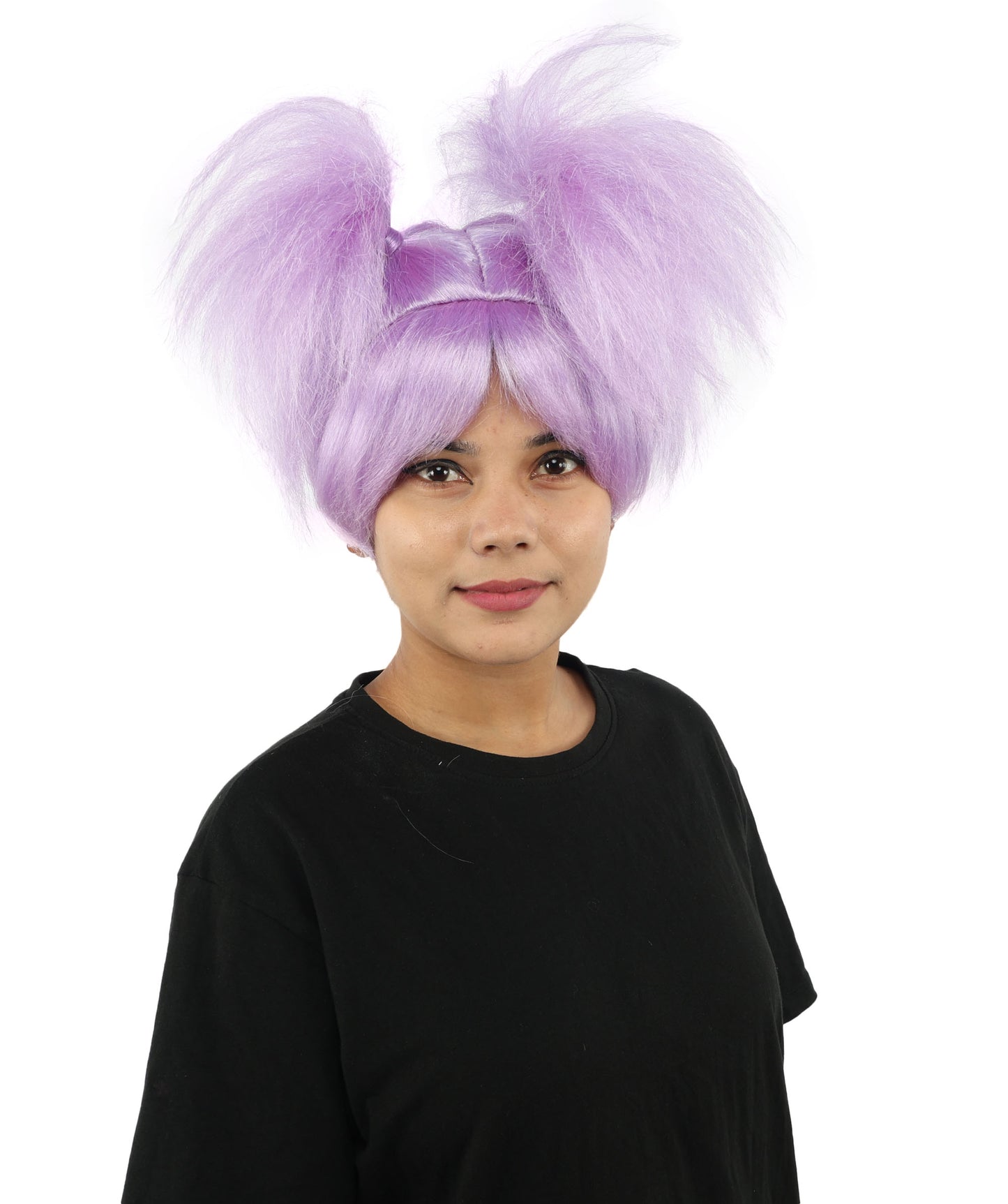 HPO Women’s 15-Inch Orange Spiky Troll Wig | Fun Animated Character | Bright and Bold Look for Halloween, Cosplay, and Themed Party