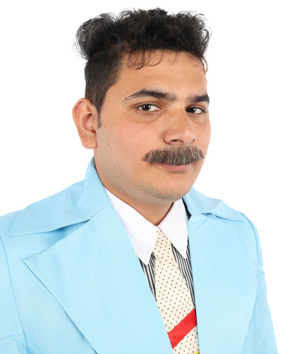 Men's Human Hair Moustache | Facial Hair Multiple Colours Option | HPO