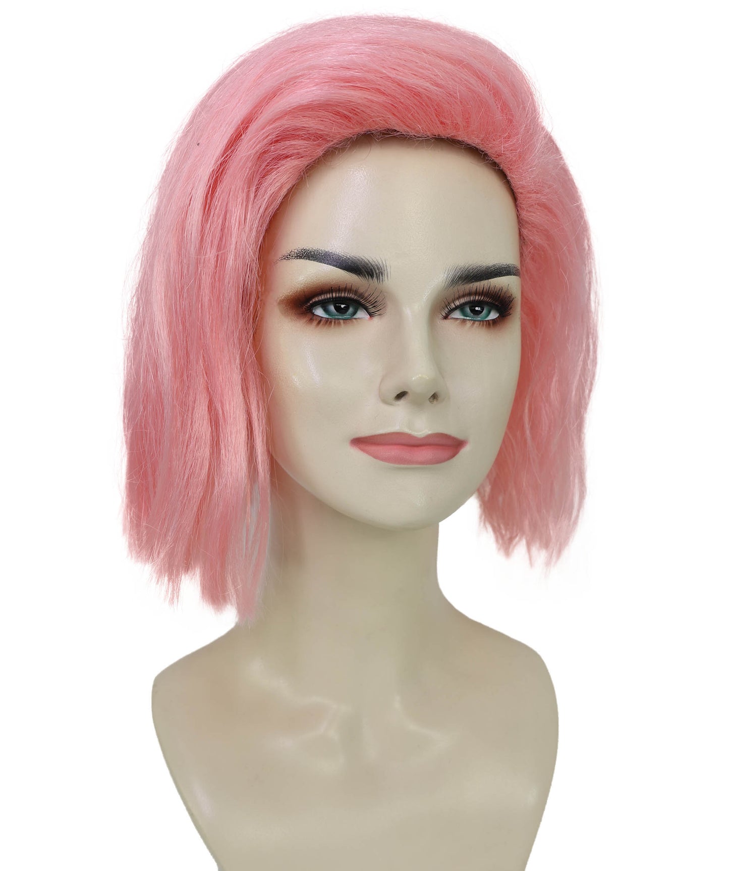Adult Women's 10" Inch Short Length Halloween Cosplay Ombre Pop Star Fireworks Costume Wig, Synthetic Soft Fiber Hair | Multicolor Options | HPO