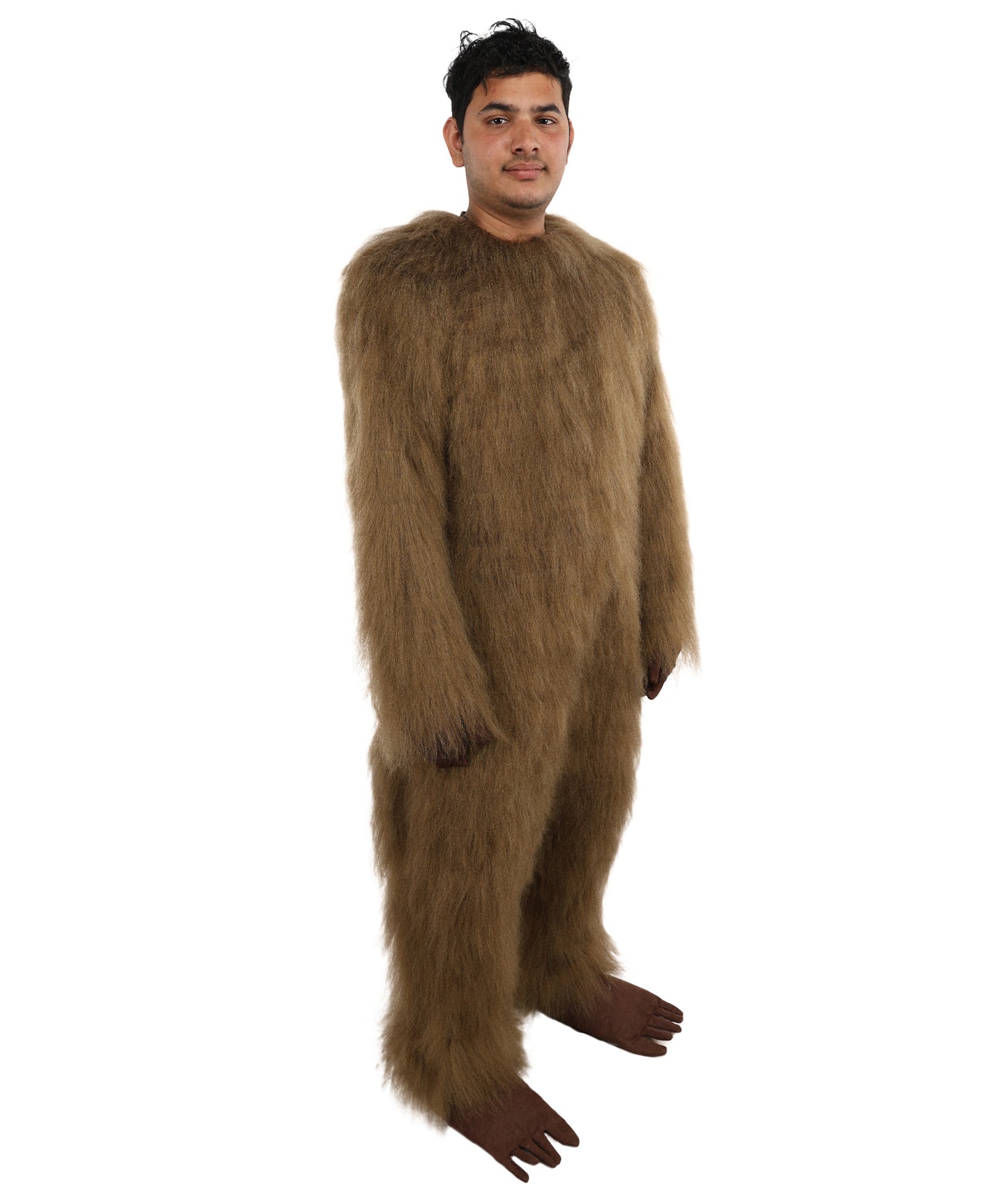 HPO Unisex Brown Bear Mascot Costume Bundle with Plush Head Mask Set | Animal Character Suit with Head Cover | Designed for Fancy Dress Wear