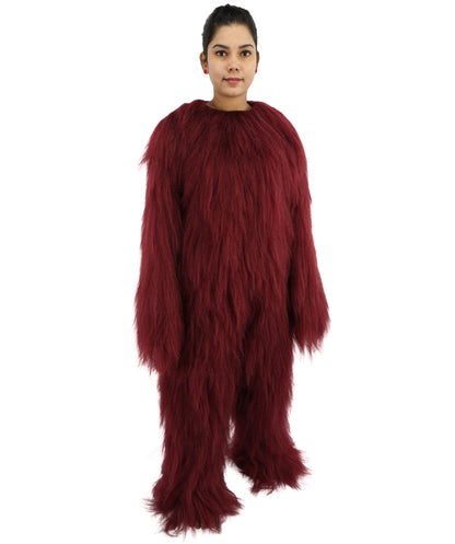 HPO Teen Extreme Hairy Person Costume Bundle & Mask Set - Full-Body Hair Suit Extra-Long Costume Wig for Halloween, Cosplay & Parties - Multiple Color Options