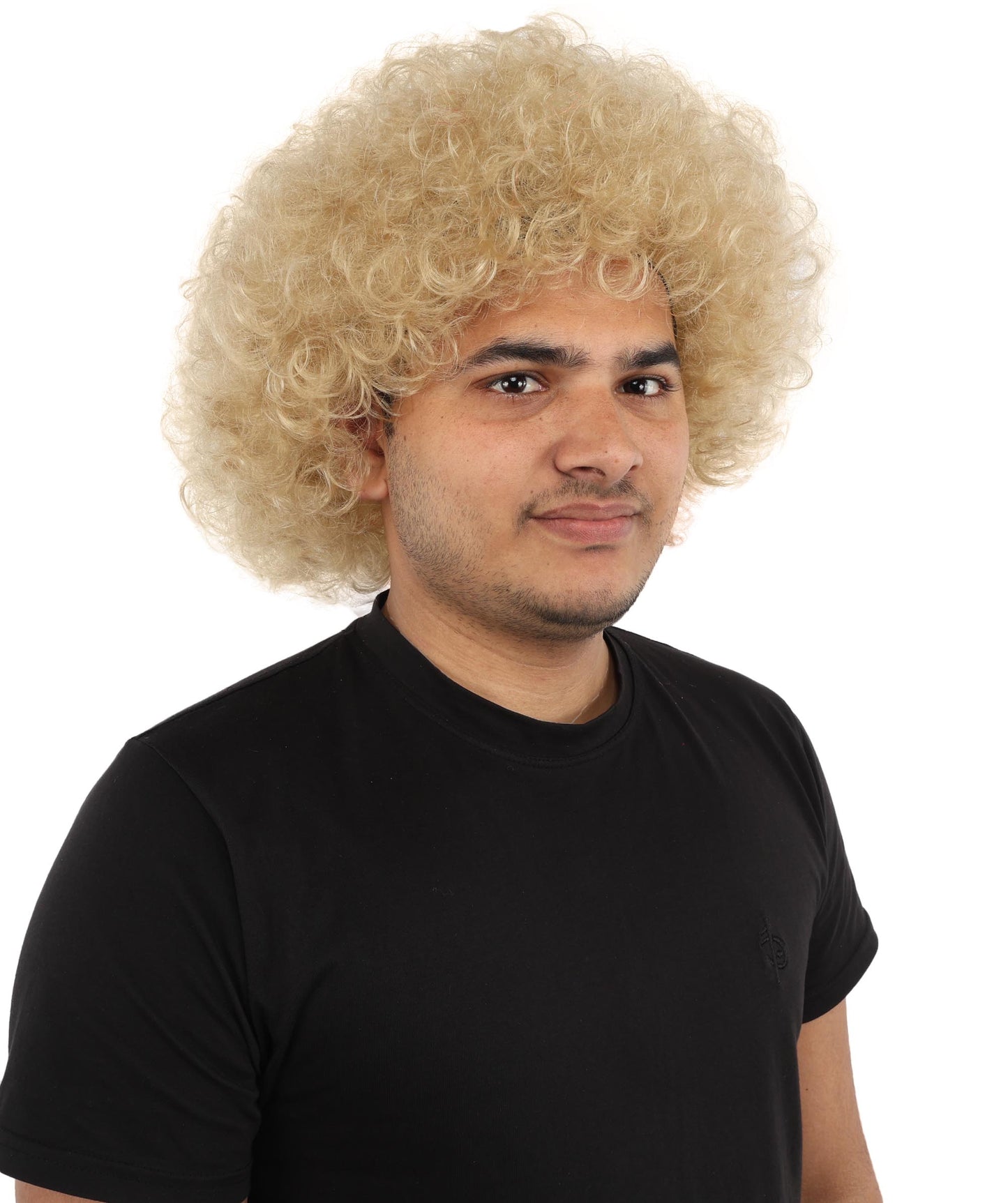 HPO Men's Multi-Color Options Curly Clown Wig | Flame-Retardant Synthetic Fiber and Standard Cap | Ideal for Parties, Cosplay, and Themed Events