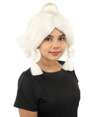 HPO Adult Women's Alien Nature Spirit Hair | Multiple Color Options | Soft Textured Bob with Beaded Braids, Heat Resistant Synthetic Fiber & Breathable Mesh | Halloween, Fantasy Roleplay, Themed Party, Theater & Carnival