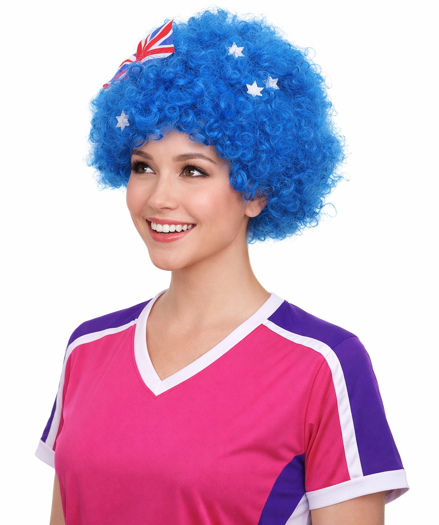 Australia Flag Sport Afro Wig | Premium Breathable Capless Cap
