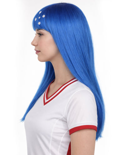 Australian Flag Sport Party Long Bob Wig | Premium Breathable Capless Cap