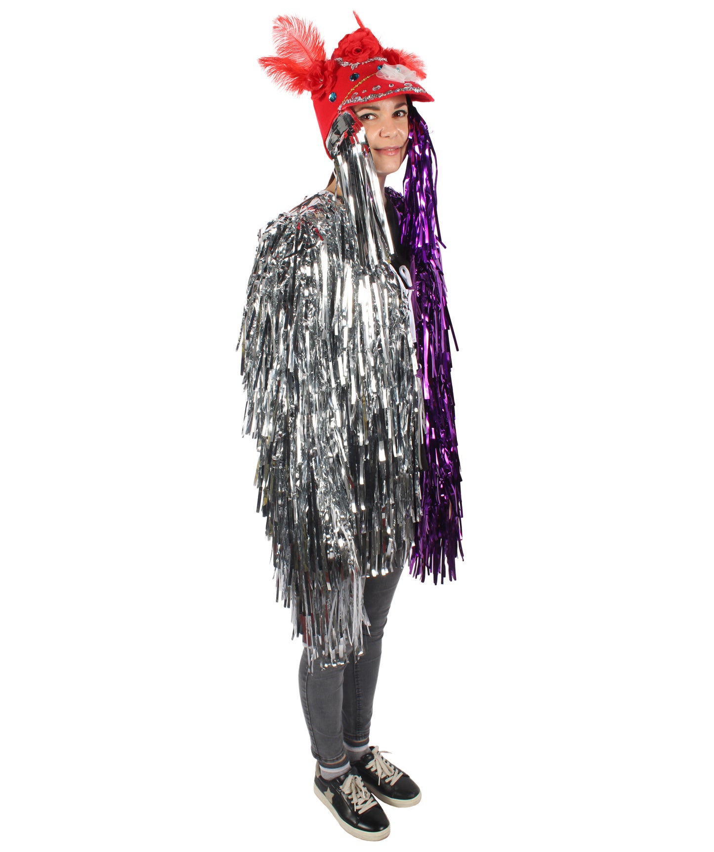 Adult Unisex DJ Tinsel Costume| Multiple Color Options