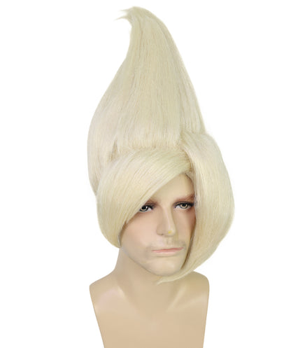 HPO Adult Men's Tv Musical Movie Troll Spiked Wig | Multicolor Options | Flame-retardant Synthetic Fiber