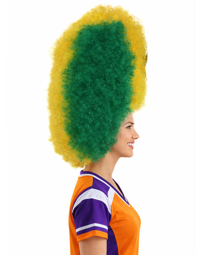 HPO Patriote Flag Sports Party Jumbo Multicolor Afro Wig I Flame-retardant Synthetic Fiber