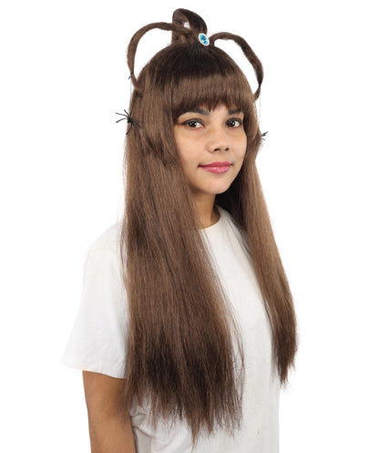 HPO Adult Women's Spider Gothic Sculpted Wig | Multiple Color Options, create of synthetic fiber, architectural spider-leg loops with blunt bangs, breathable base | Party, Halloween, theater, drag, performance, costume events