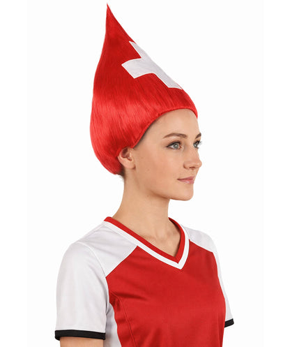Switzerland Flag Sport Troll Wig | Premium Breathable Capless Cap