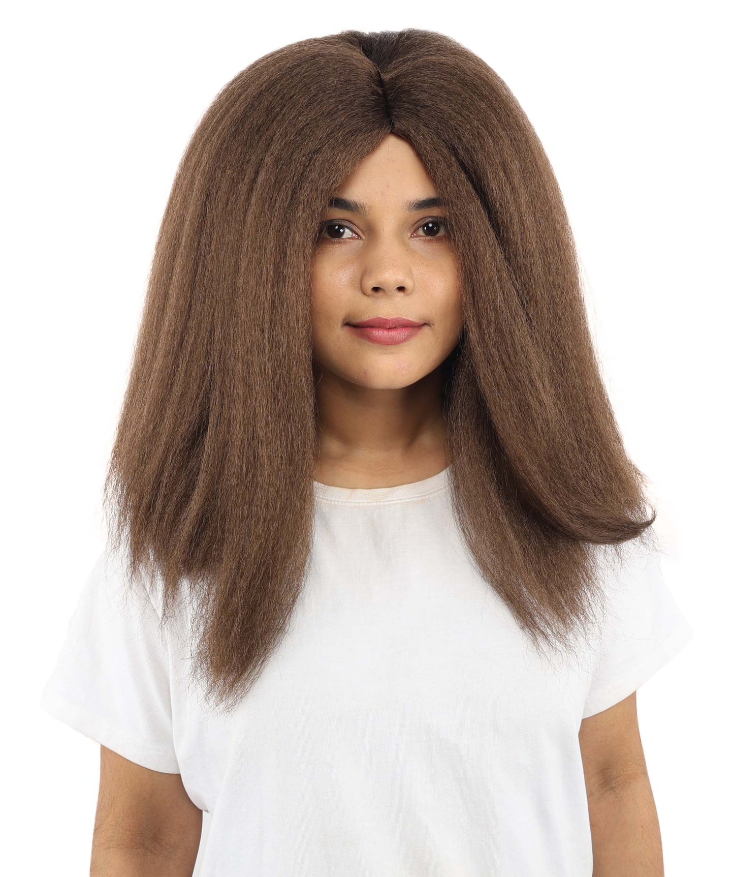 HPO Adult Women's Long Rounded Cartoon Hair Wig | Multiple Color Options | Bubble Bob, Deep Side Part, Heat Friendly Synthetic Strands & Breathable Net | Fancy Dress, Stage Show, Animated Character Events, Halloween & Festival