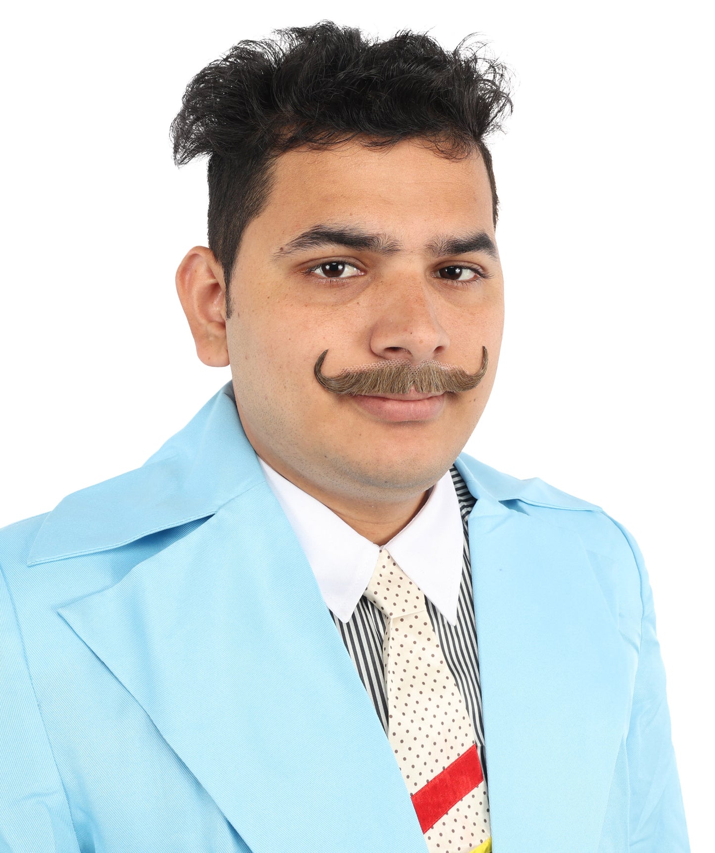 HPO Men's Classic Holiday Doc Mustache | Multiple Colors | Novelty False Facial Hair | Costume Accessory for Adults
