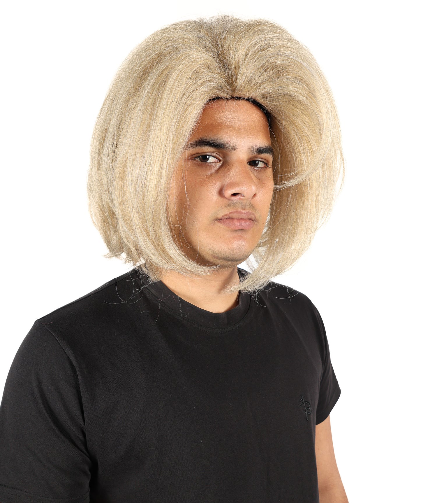 HPO Adult Men’s Blonde Spiky Wig | Bold Martial Arts Fighter Inspired Hairstyle  | Flame-retardant Synthetic Fiber