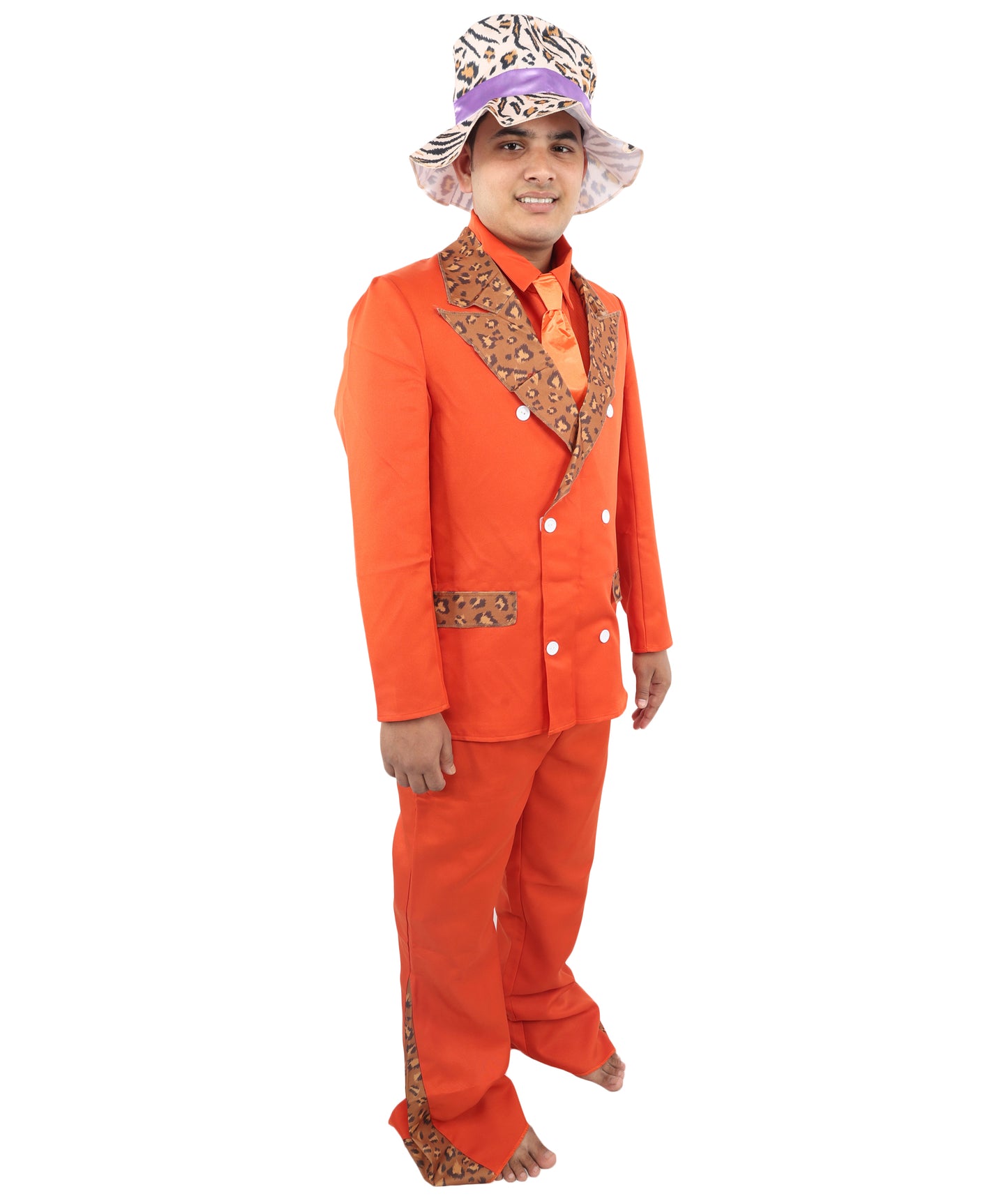 HPO Men's Red Cowboy Suit Costume with Hat – Western Outfit | Classic Rodeo Style Party, Halloween & Theme Event Dress Up