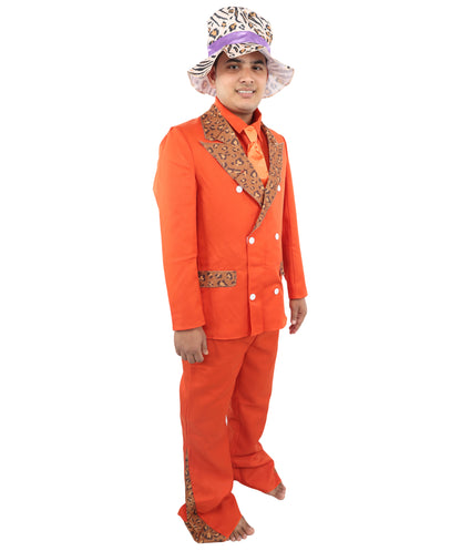 HPO Men's Red Cowboy Suit Costume with Hat – Western Outfit | Classic Rodeo Style Party, Halloween & Theme Event Dress Up