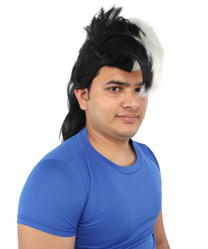 Adult Men’s  Animated Goofy Dog Movie Mohawk Wig | Multicolor Options | Perfect for Halloween | Flame-retardant Synthetic Fiber