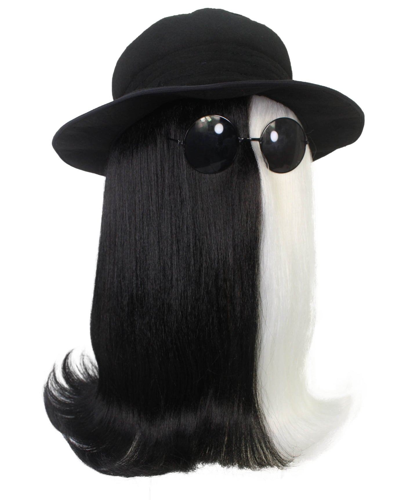 Black & White Straight Creature Wig