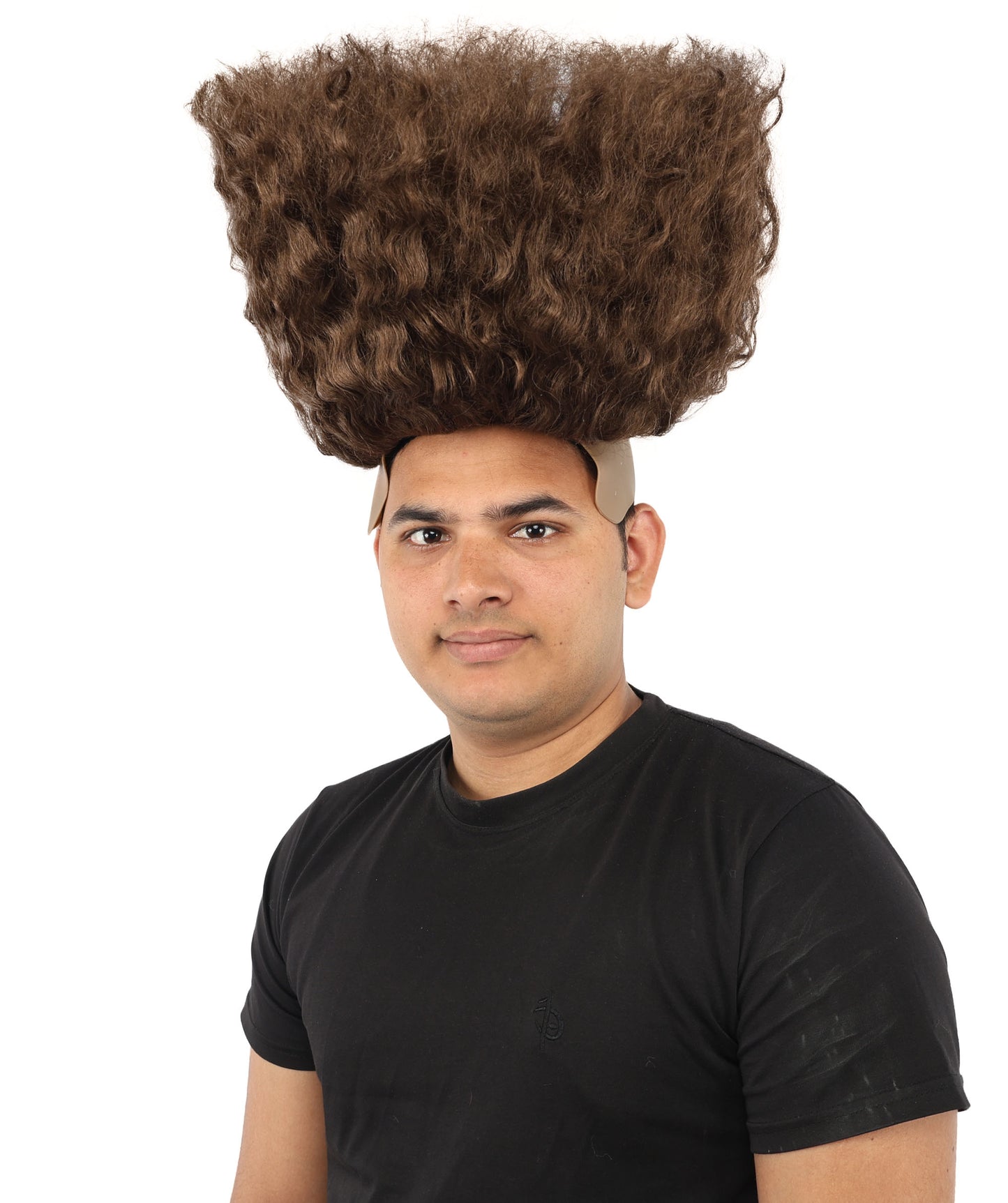 HPO Men’s Tall Afro Wig | Multicolor Options | Animated Scientist Style Hair | Funny Hairpiece with Bouncy Curls and Capless Cap | Retro Nerd Look for Parties, Shows & Halloween