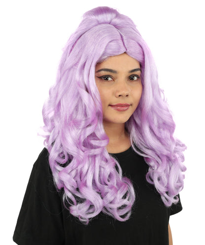 HPO Adult Long 20-Inch Curly Wig | Multiple Color Options | Ideal Cosplay, and Themed Parties | Soft, Natural-Looking, and Easy to Wear
